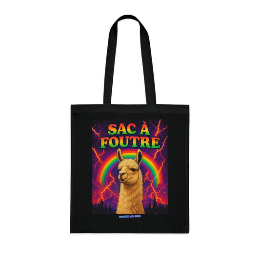 Tote bag lama “Sac à foutre”