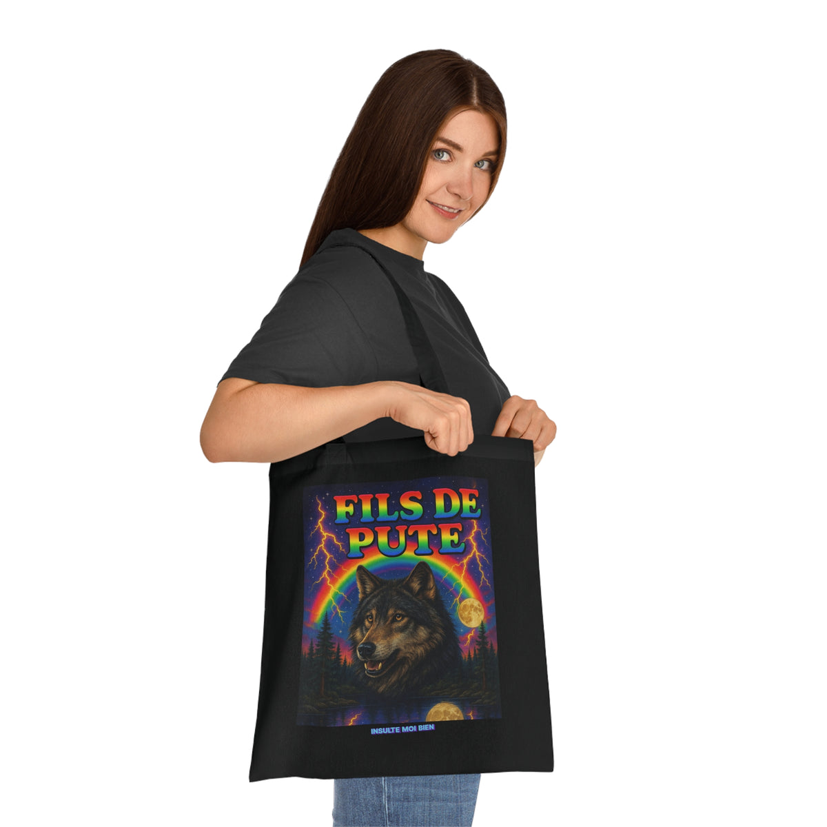Tote bag loup “Fils de pute”