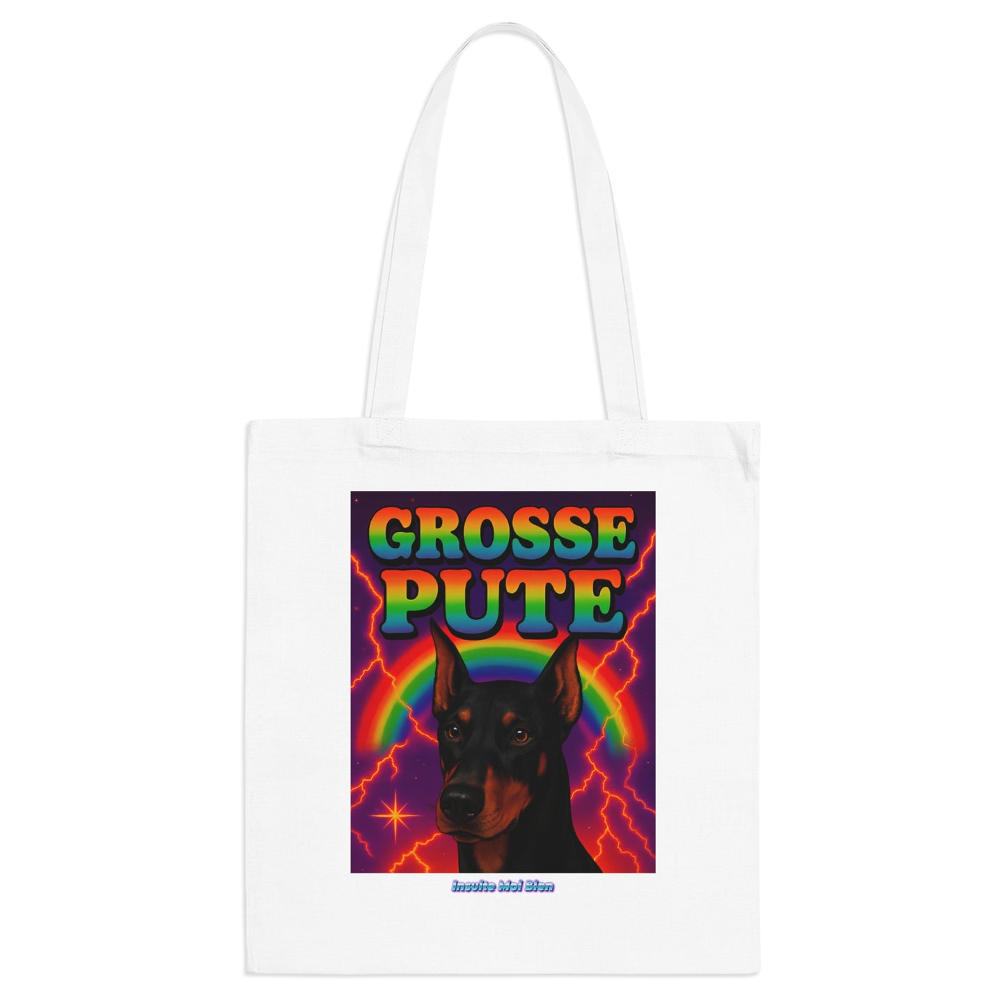 Tote bag Grosse pute Dobermann