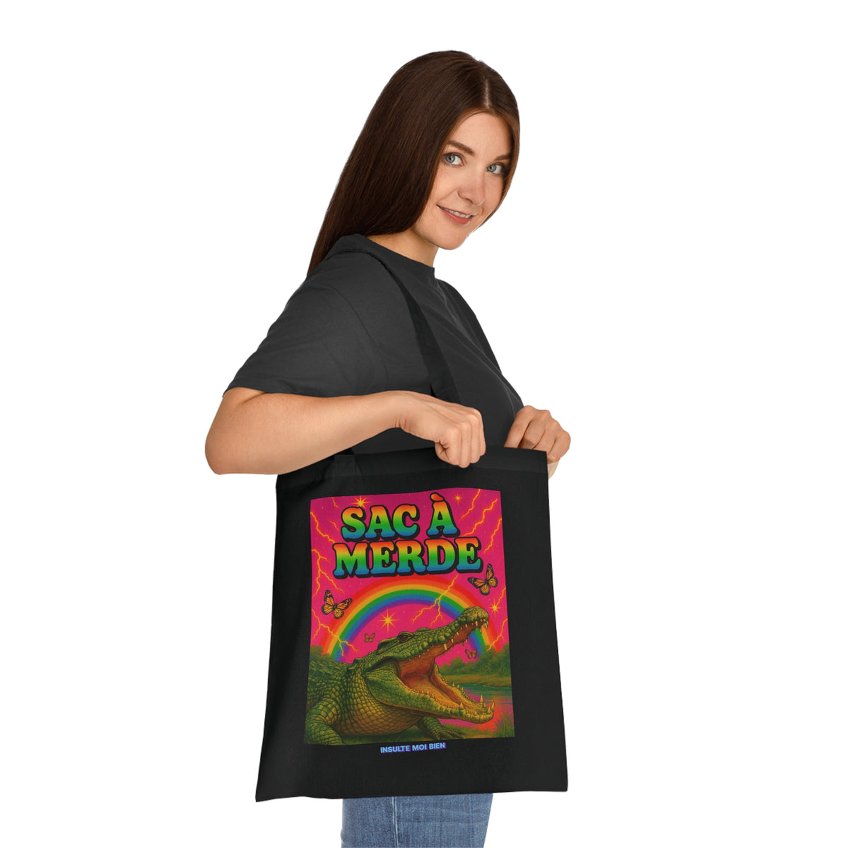 Tote bag crocodile “Sac à merde”