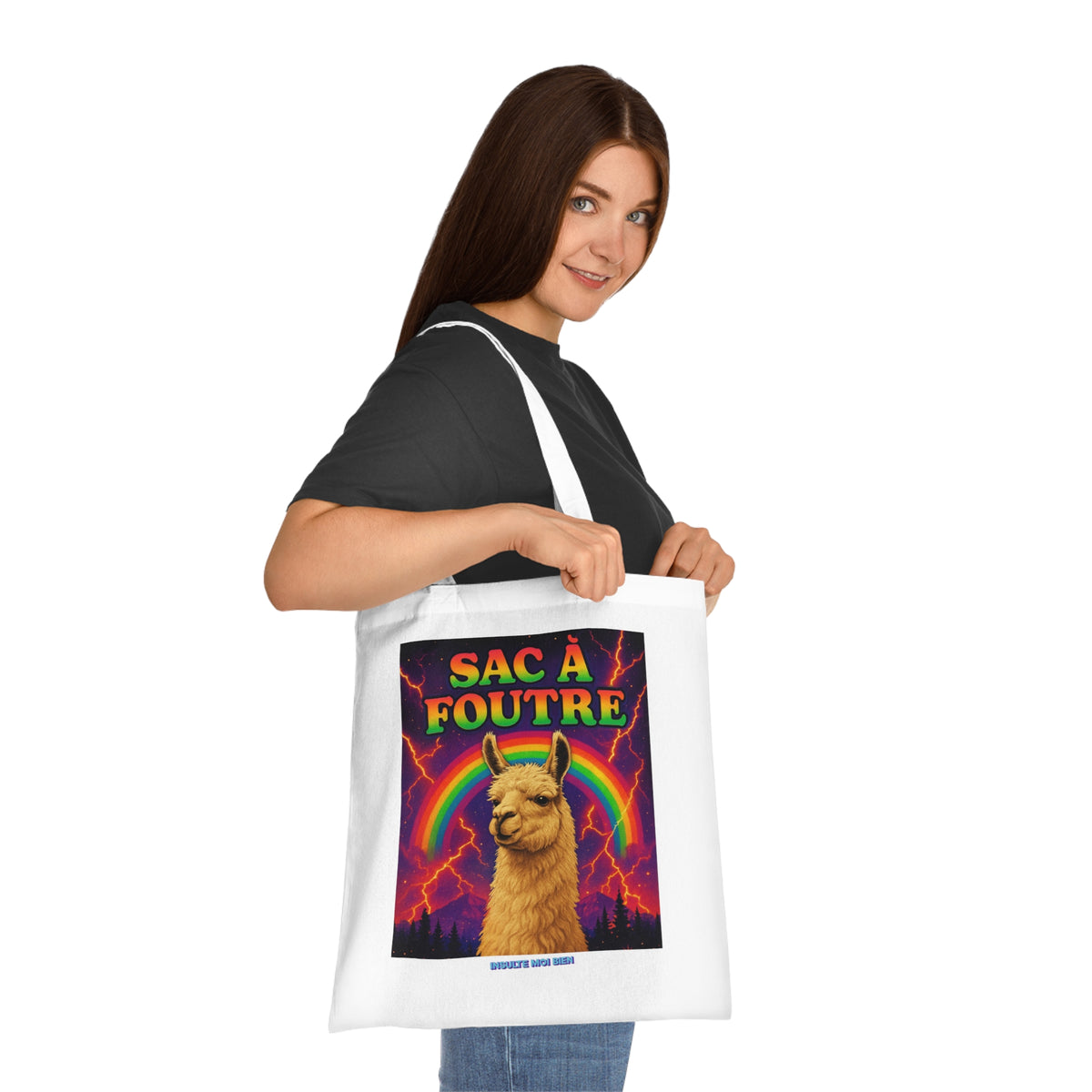 Tote bag lama “Sac à foutre”