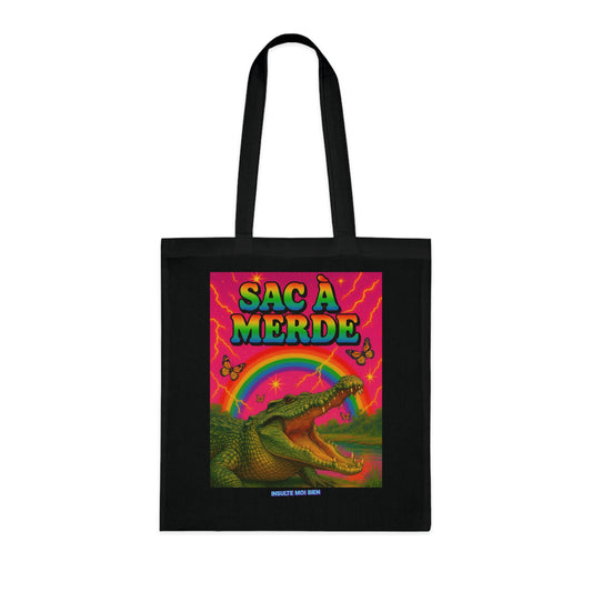 Tote bag crocodile “Sac à merde”