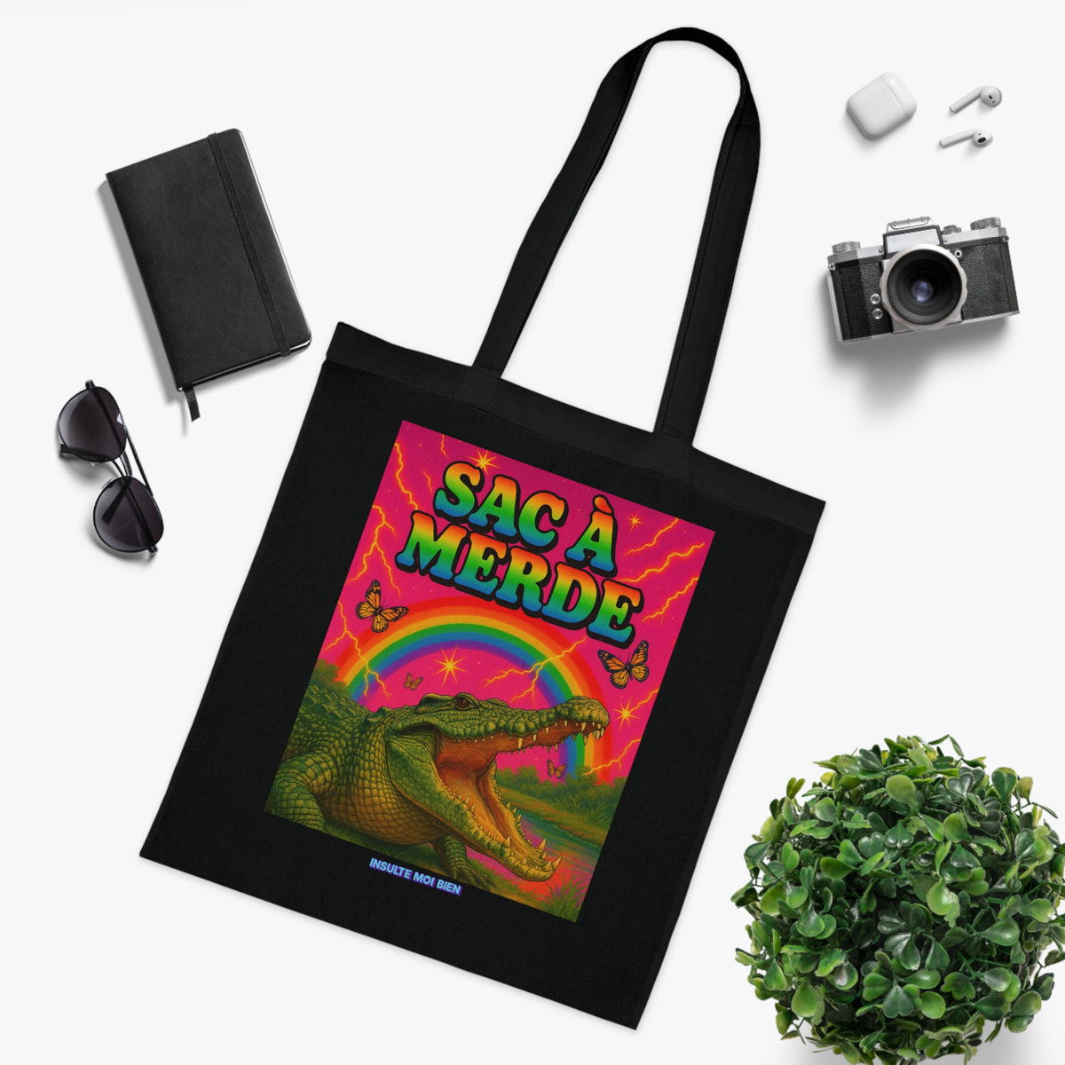 Tote bag crocodile “Sac à merde”