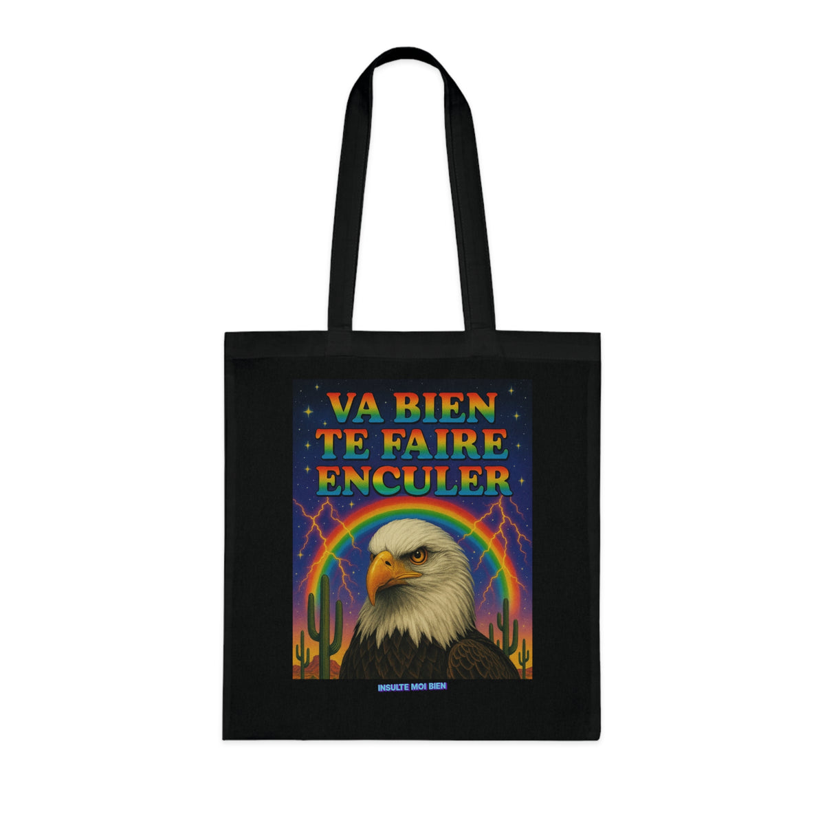 Tote bag aigle “Va bien te faire enculer”
