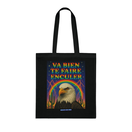 Tote bag aigle “Va bien te faire enculer”