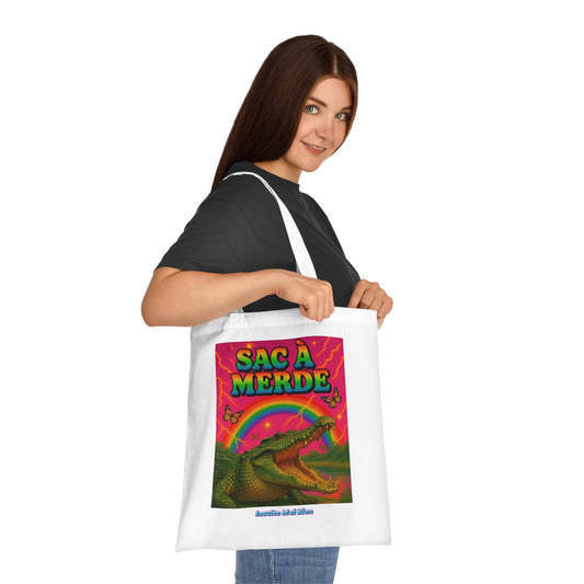 Tote bag crocodile “Sac à merde”