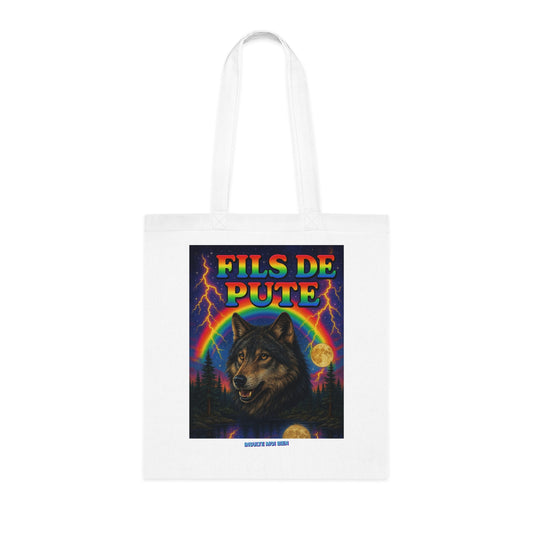Tote bag loup “Fils de pute”