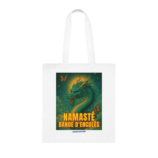 Tote bag dragon “Namasté bande d’enculés”
