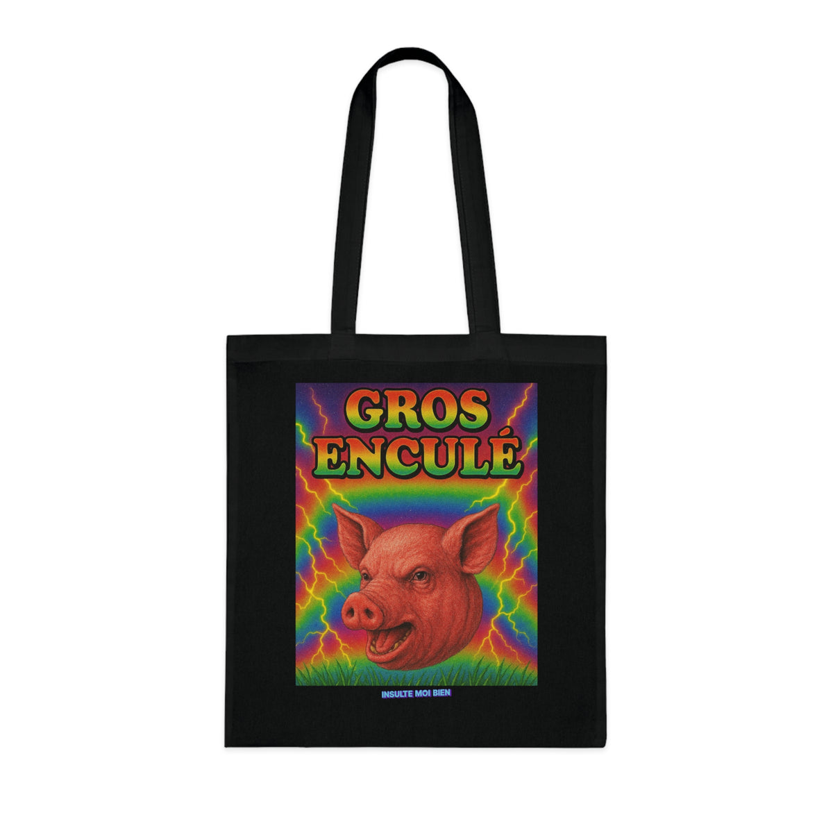 Tote bag cochon “Gros enculé”