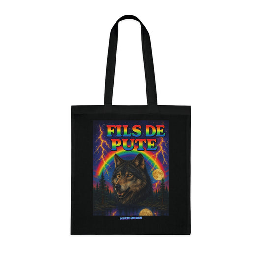 Tote bag loup “Fils de pute”