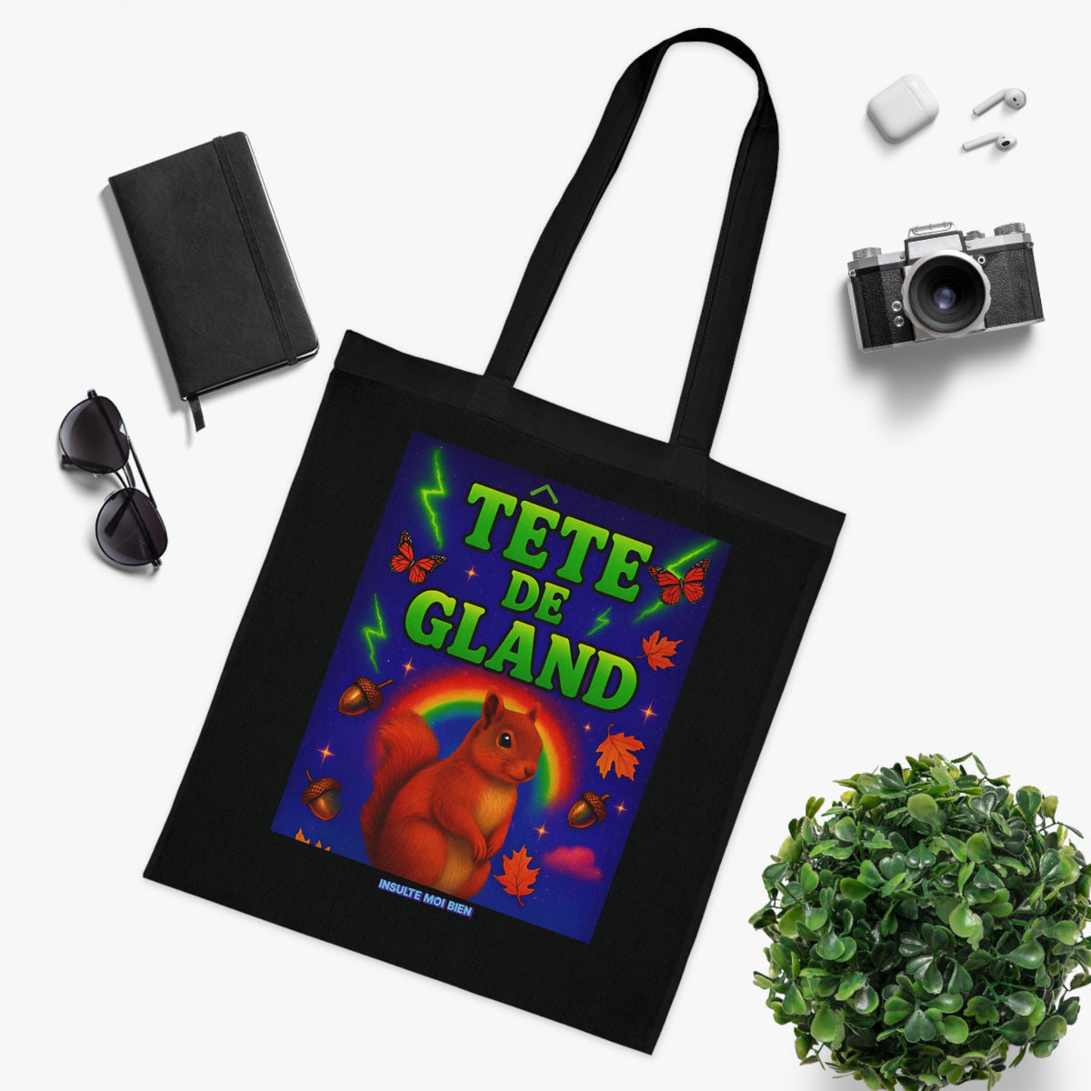 Tote bag écureuil “Tête de gland”