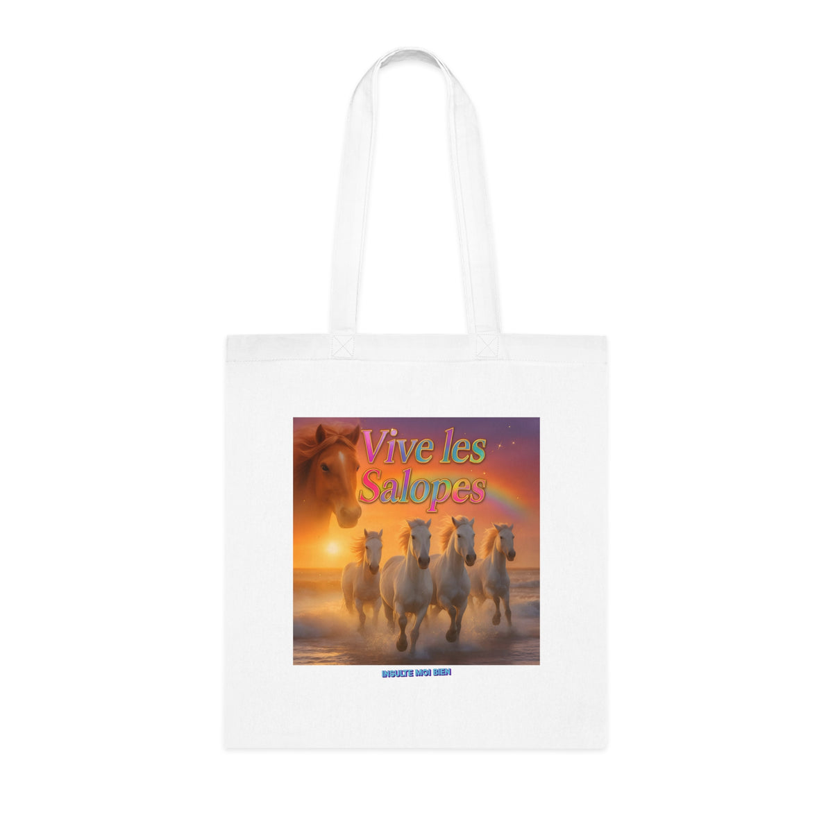 Tote bag chevaux “Vive les salopes”