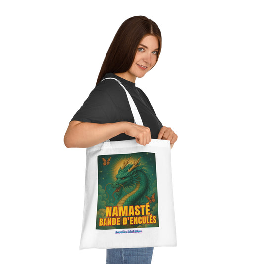 Tote bag dragon “Namasté bande d’enculés”