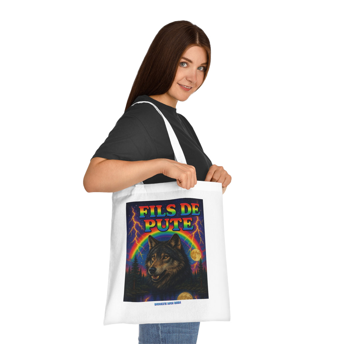 Tote bag loup “Fils de pute”