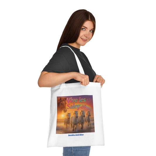 Tote bag chevaux “Vive les salopes”