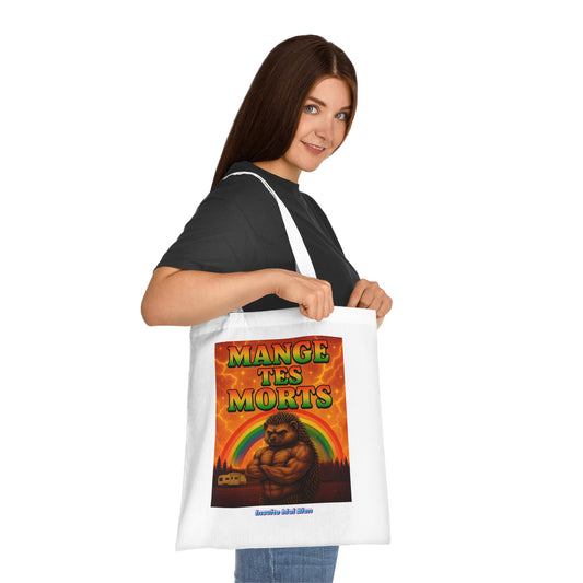 Tote bag hérisson “Mange tes morts”