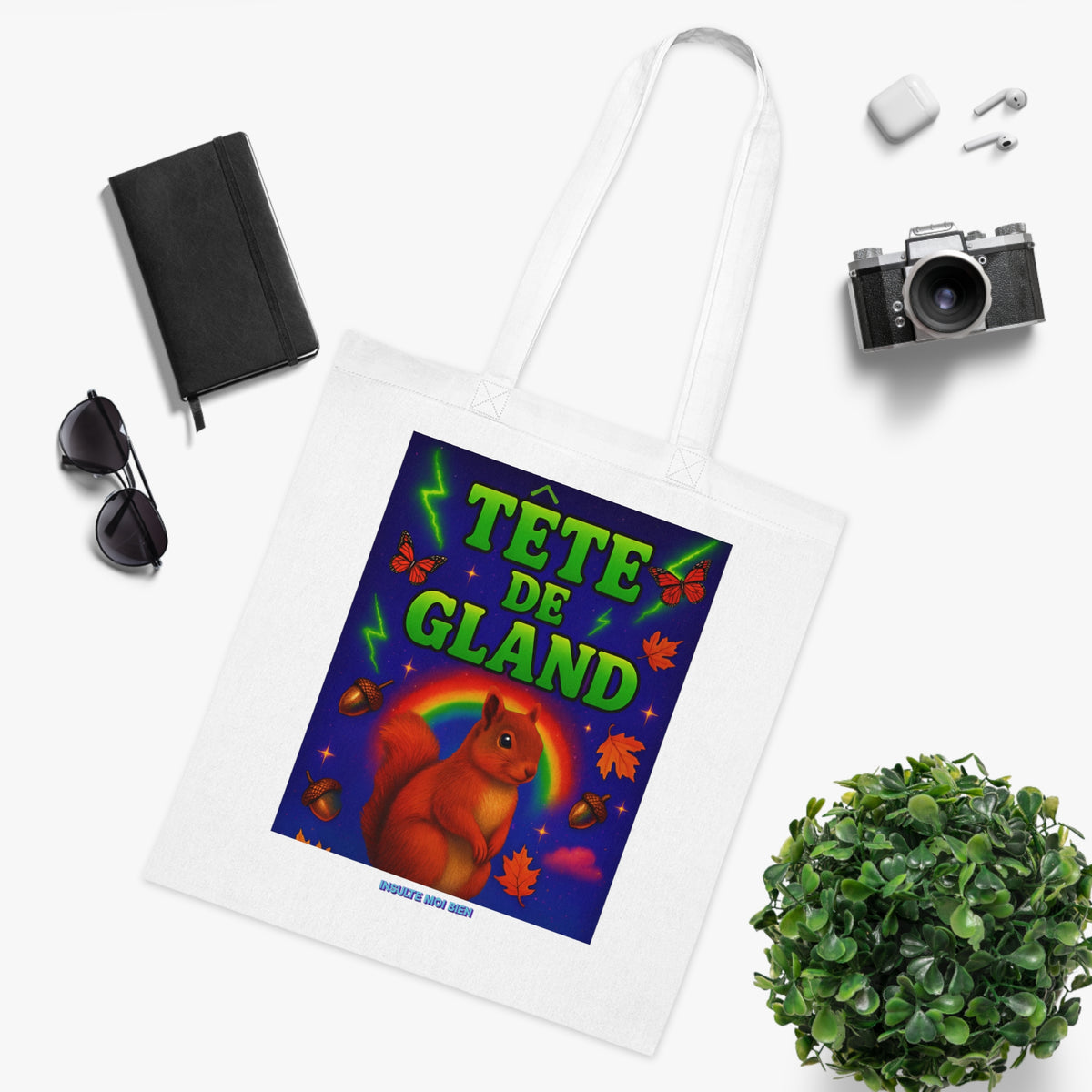 Tote bag écureuil “Tête de gland”