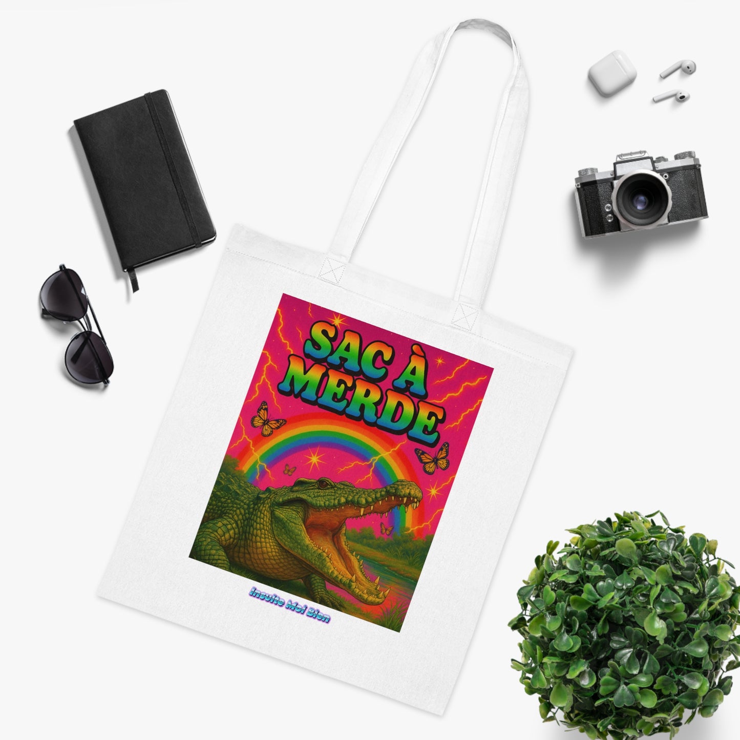 Tote bag crocodile “Sac à merde”