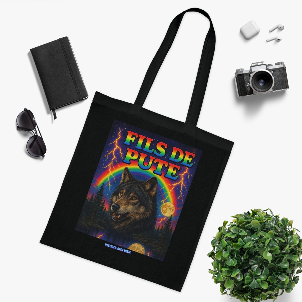 Tote bag loup “Fils de pute”