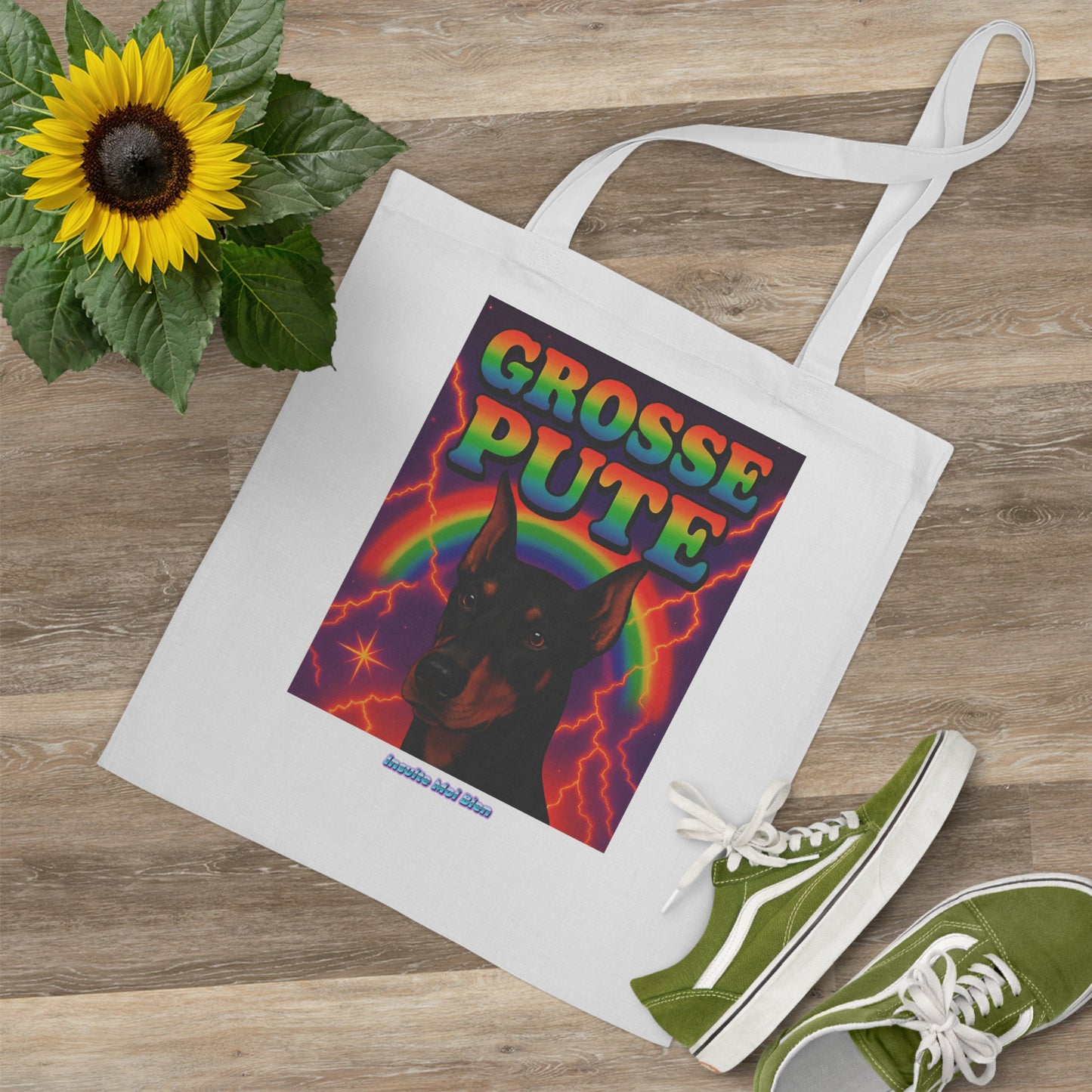 Tote bag Grosse pute Dobermann