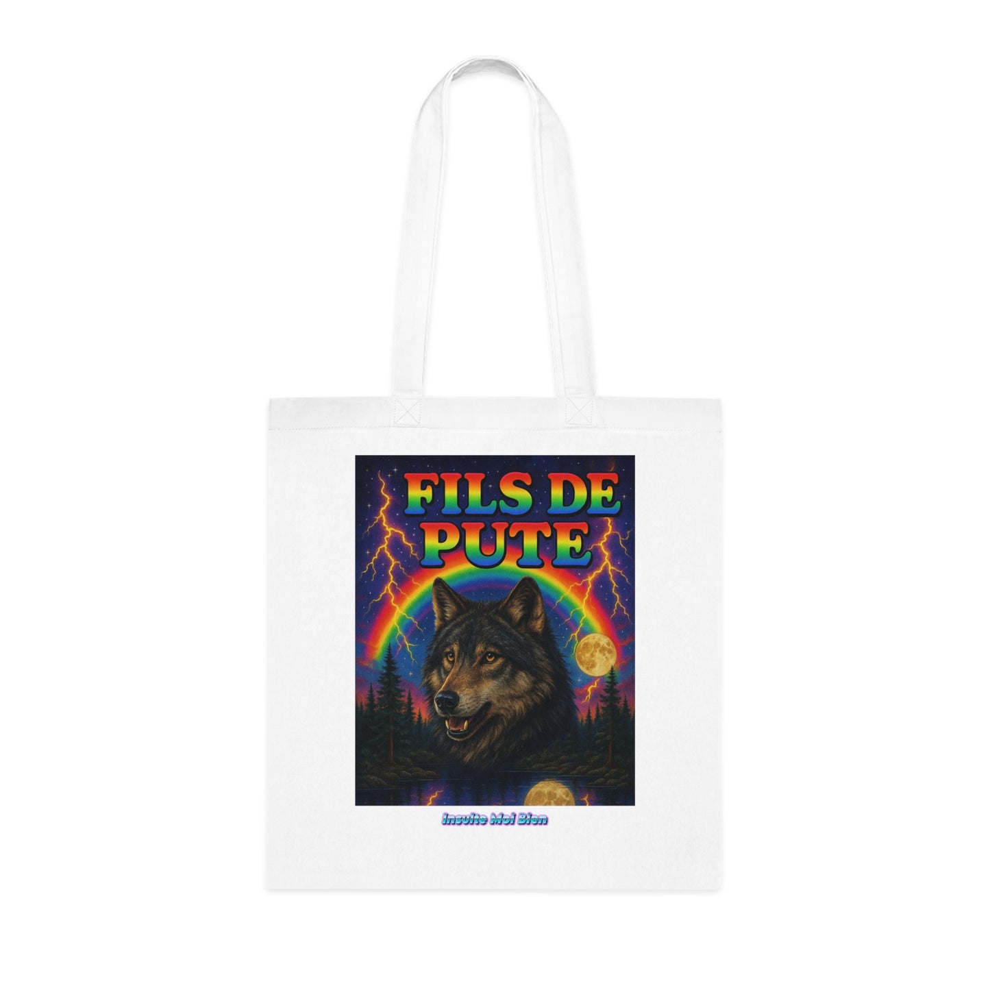 Tote bag loup “Fils de pute”
