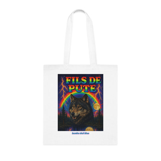 Tote bag loup “Fils de pute”
