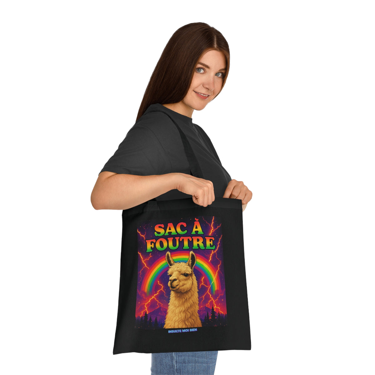 Tote bag lama “Sac à foutre”