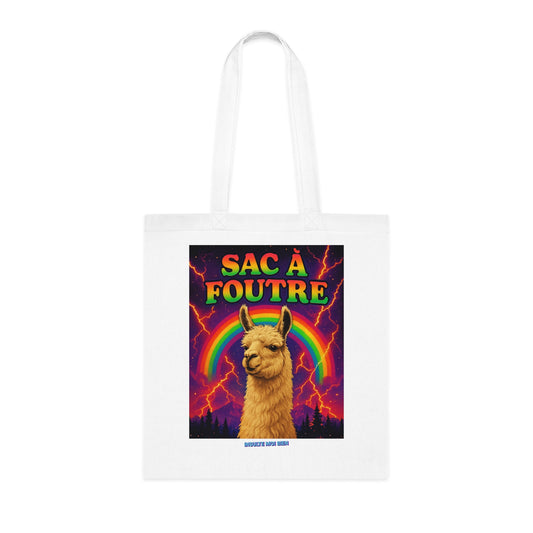 Tote bag lama “Sac à foutre”