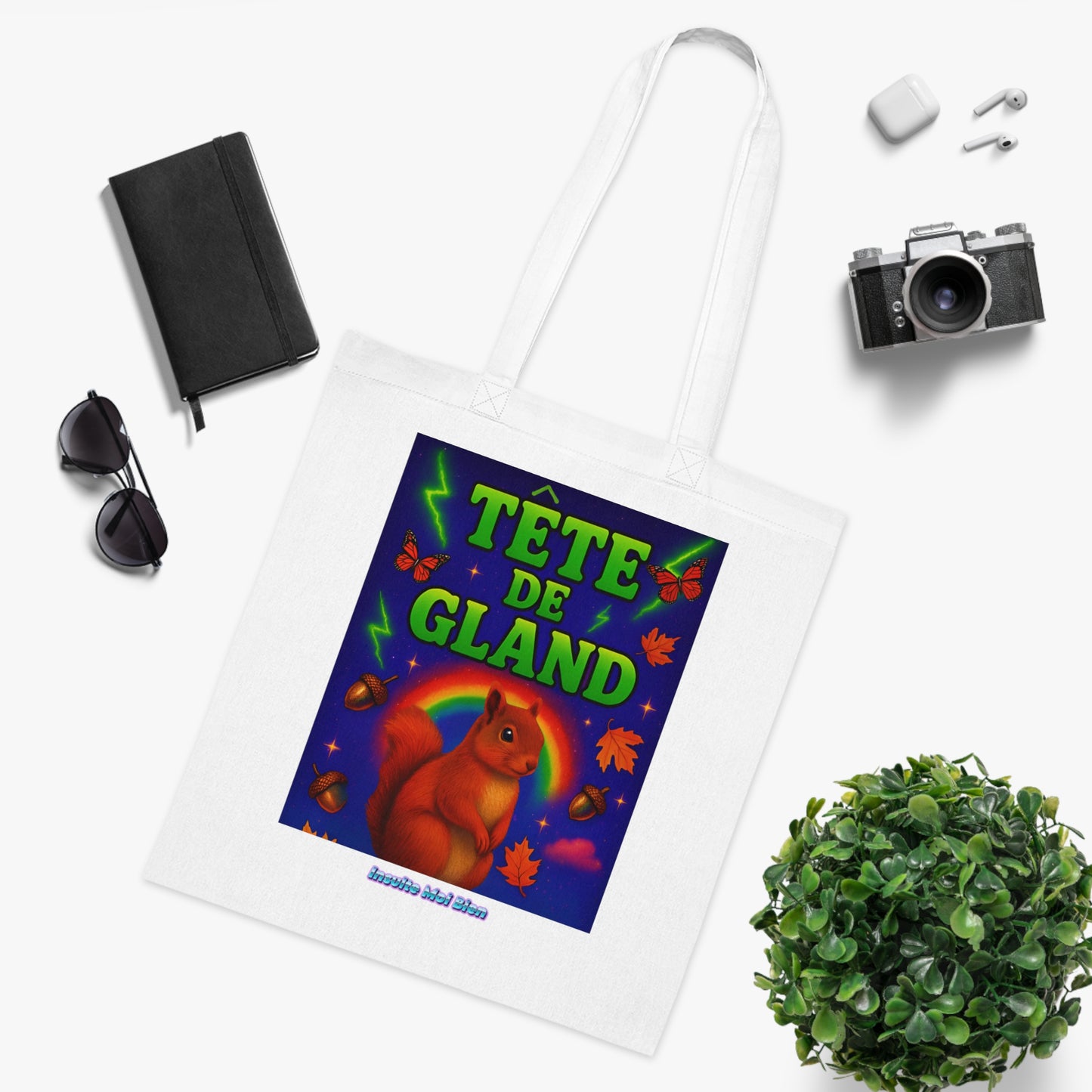 Tote bag écureuil “Tête de gland”