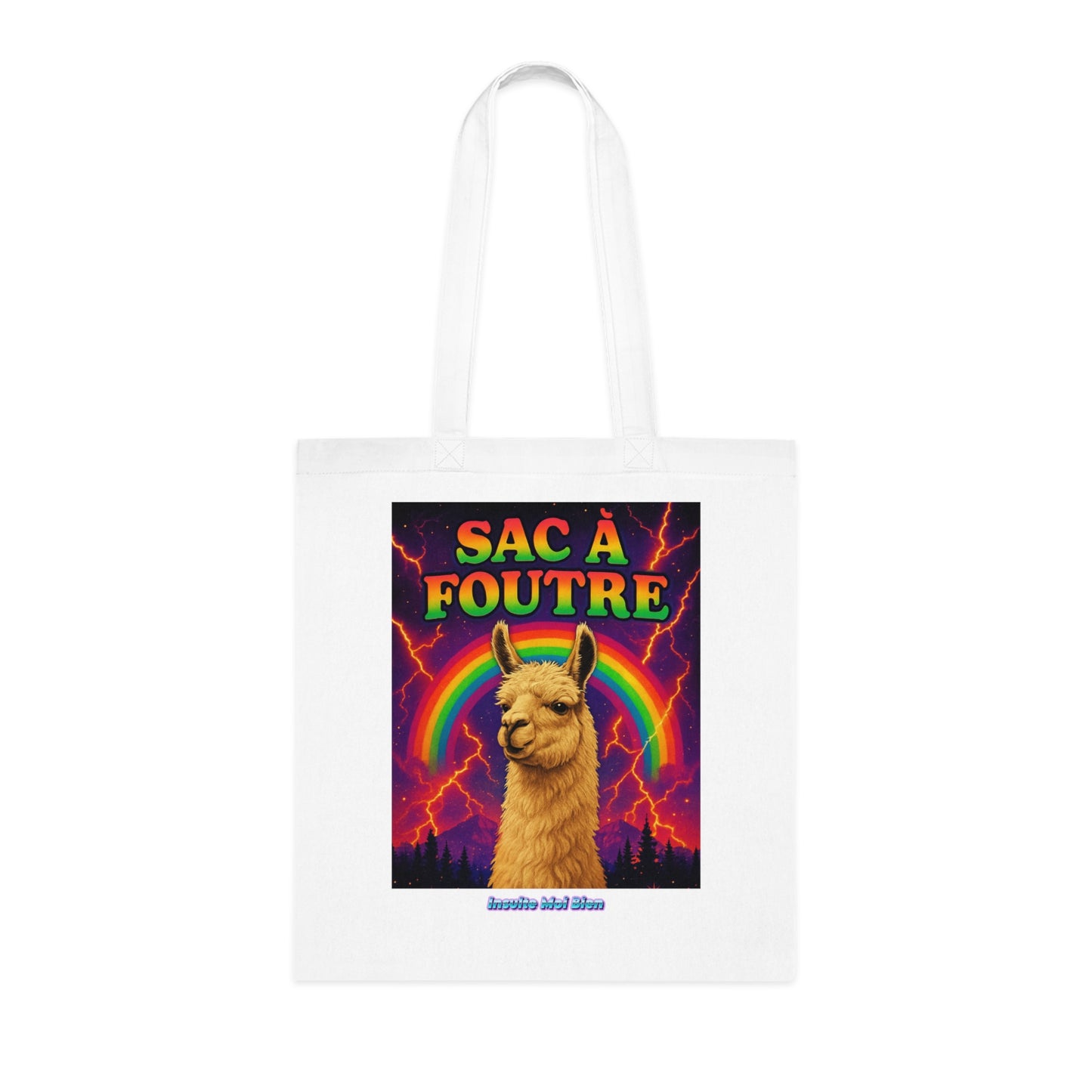Tote bag lama “Sac à foutre”